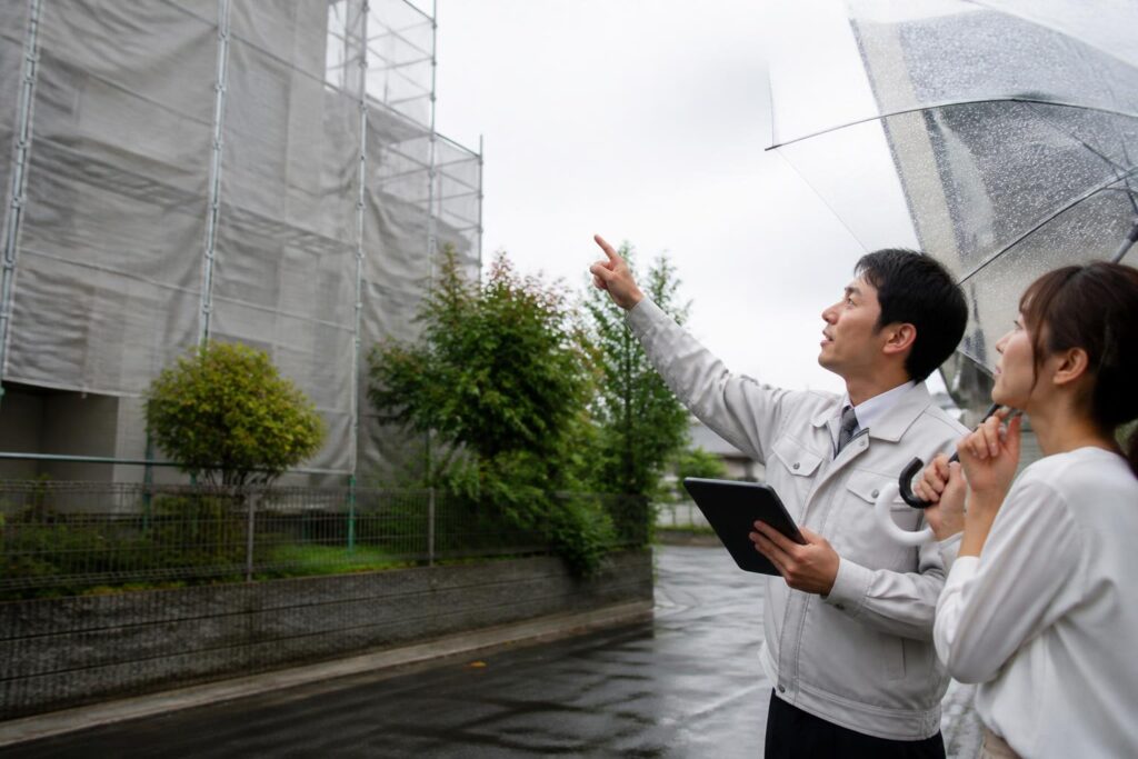外壁塗装|外壁塗装の工期と天候|予定変更時に確認することのイメージ