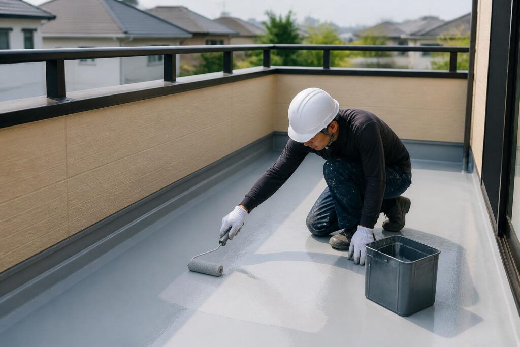 防水工事|防水工事の費用は何で決まる?面積・下地・工法の内訳のイメージ
