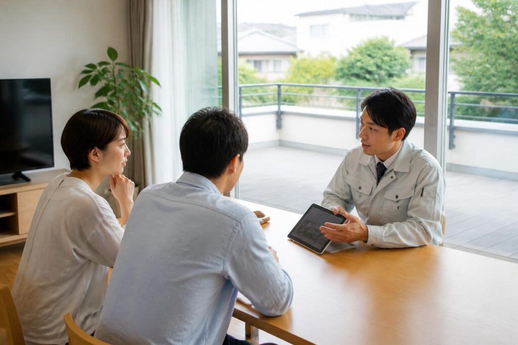 防水工事|ベランダ防水で劣化を見つけたときの相談手順のイメージ