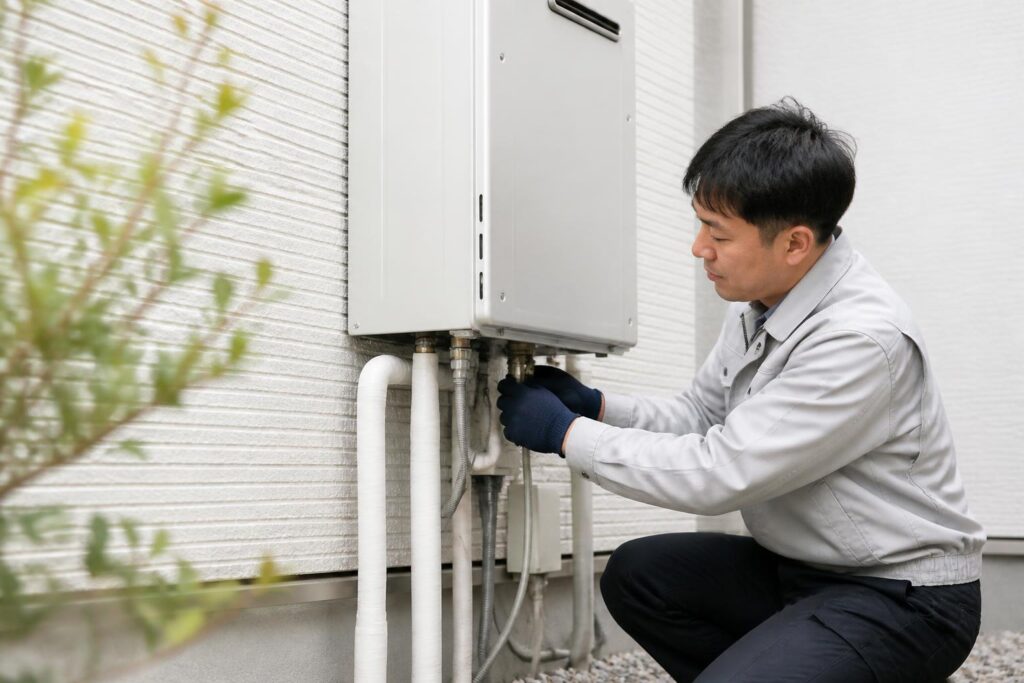 給湯器修理・交換｜給湯器の設置場所で追加工事が出やすいケースのイメージ
