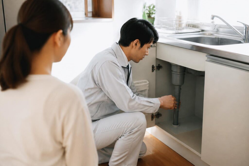 水道修理|賃貸の水道トラブルで管理会社へ先に確認するケースのイメージ